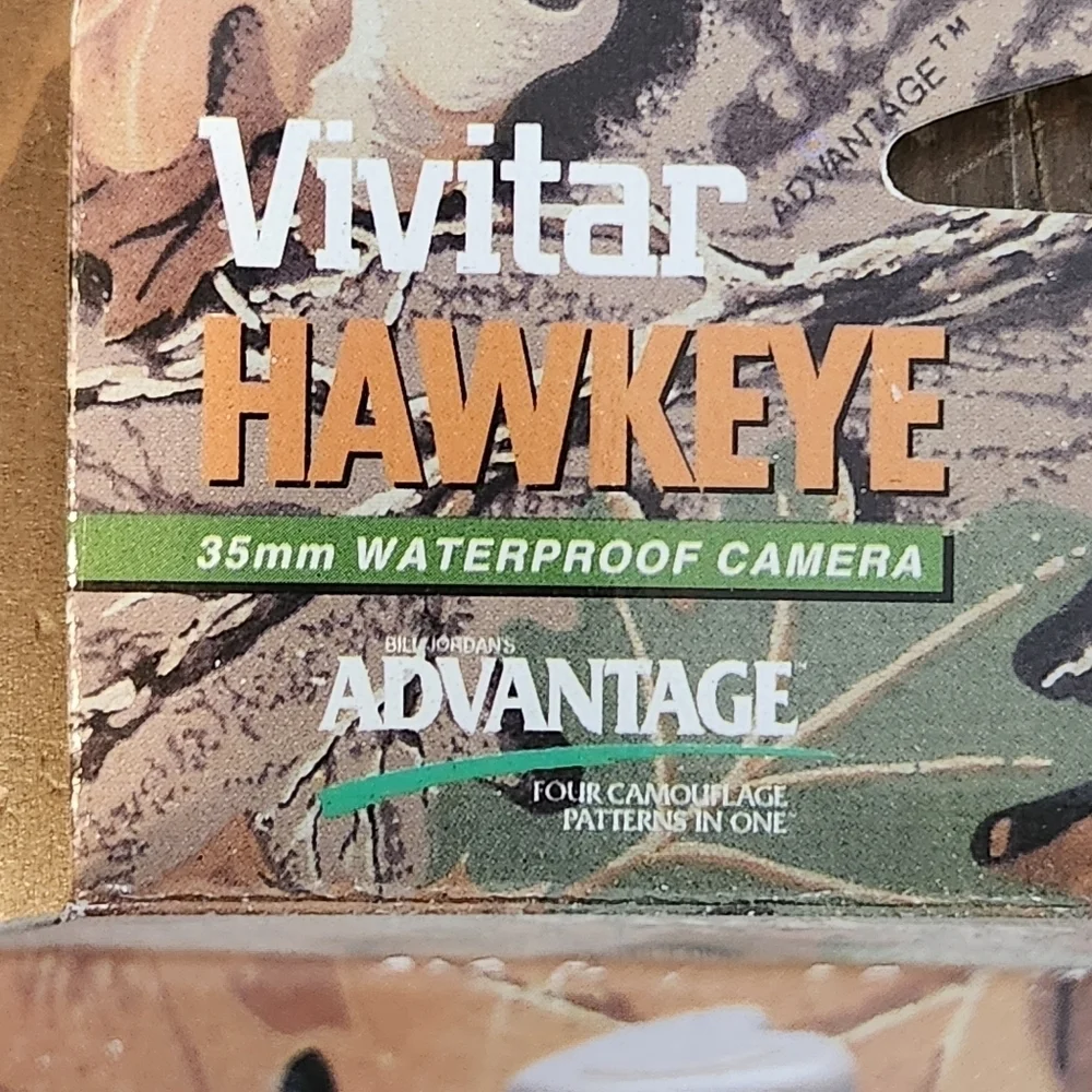 Vtg 90s Vivitar Hawkeye Waterproof Camera Single Use -Hunting - Brand New In Box